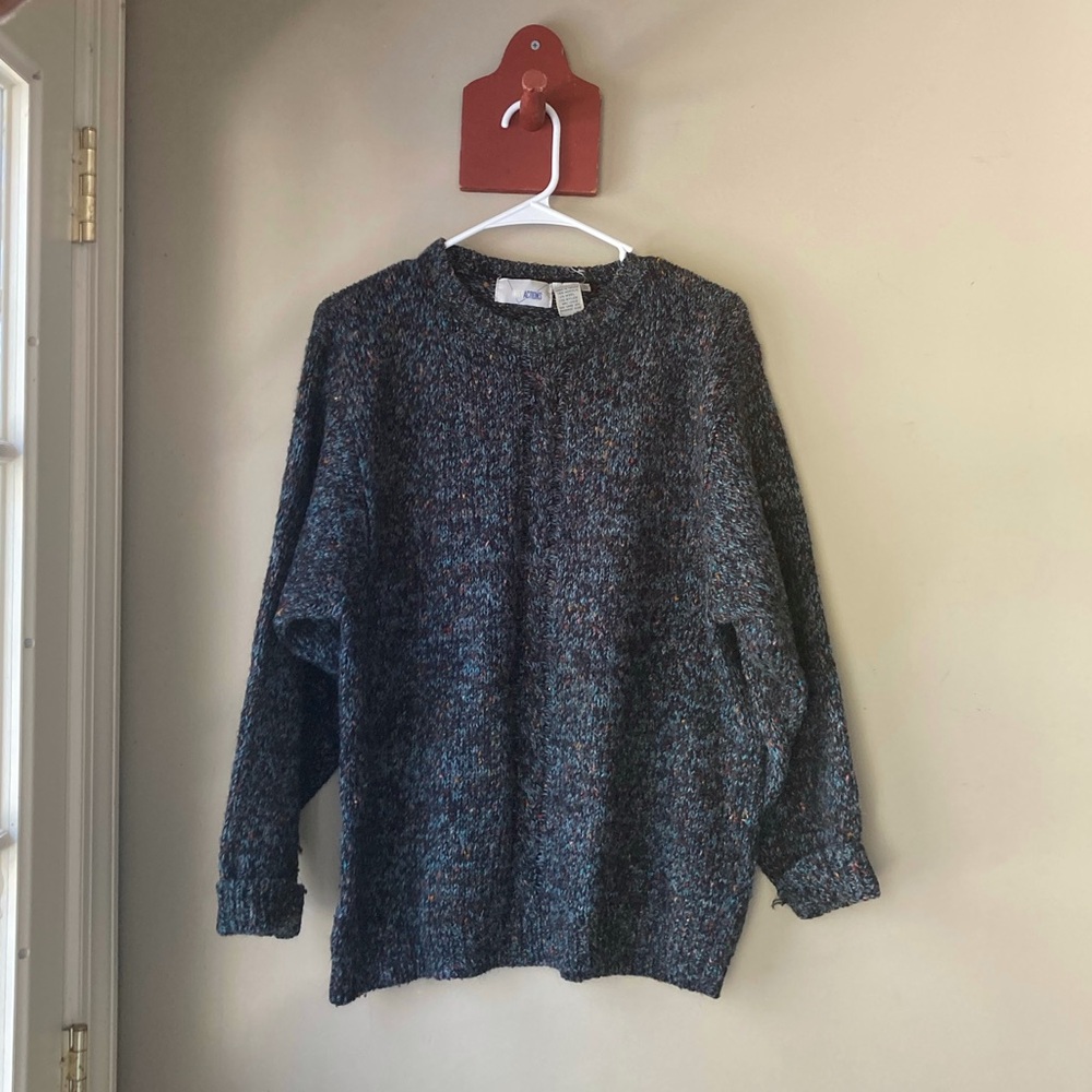 Vintage Interactions Multi-Colored Wool Blend Sweater M